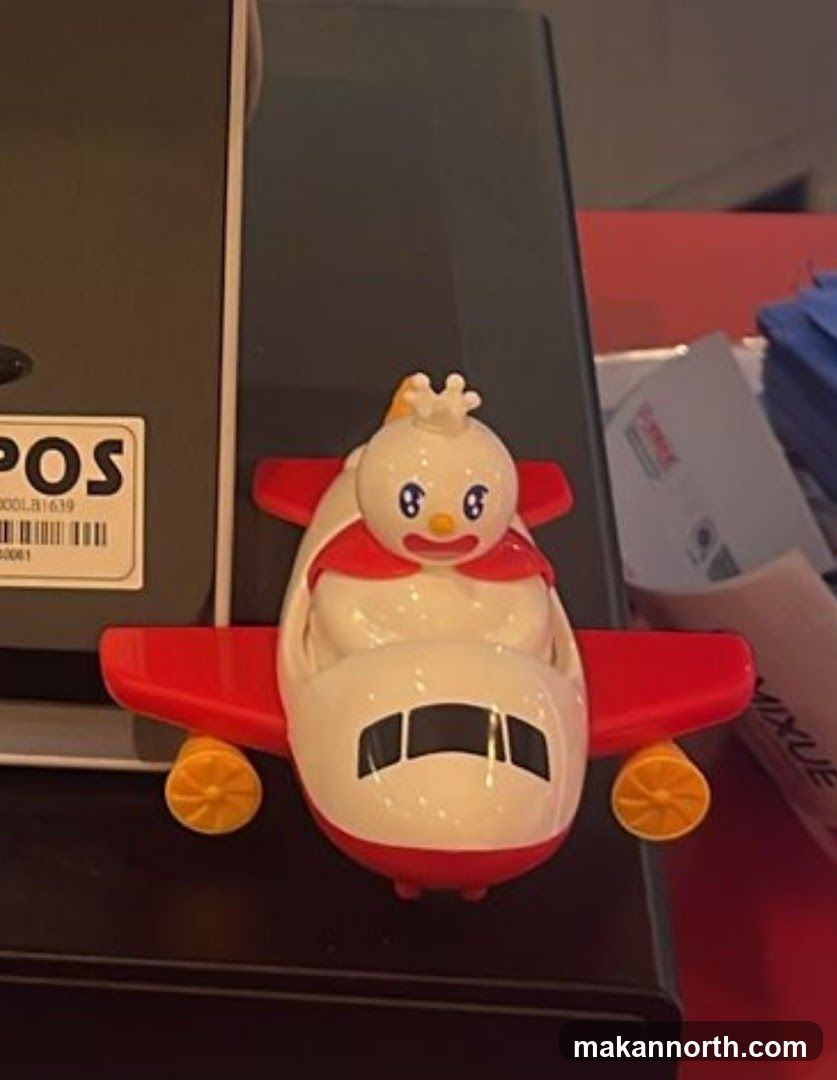Toy airplane with character