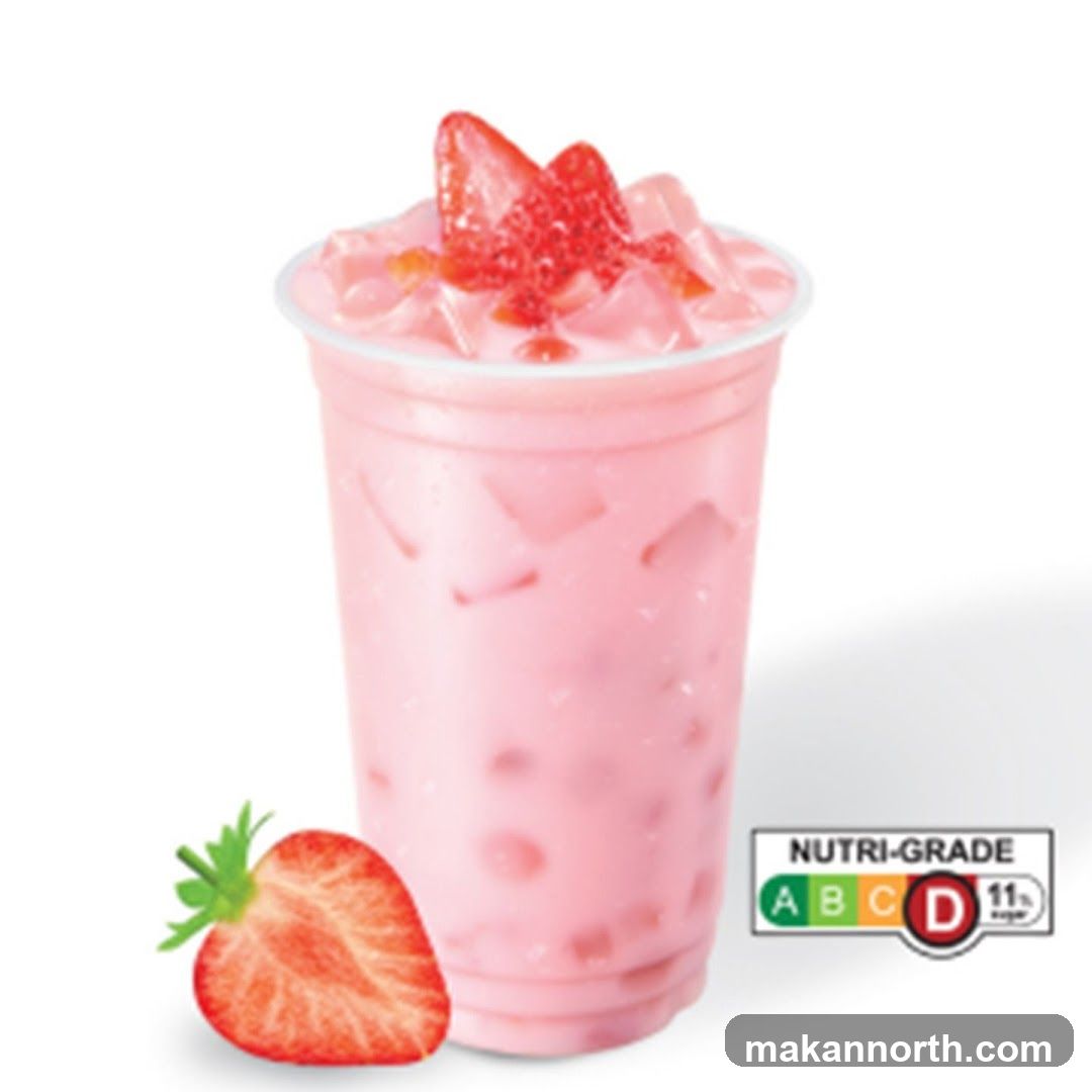 Strawberry Drink with Nutri-Grade Label