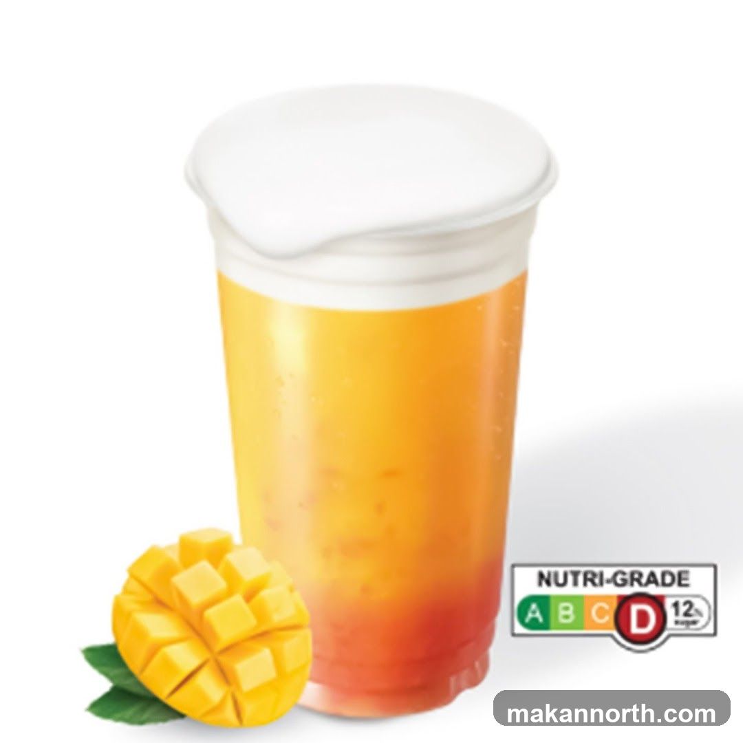 Mango Drink with Cream Topping