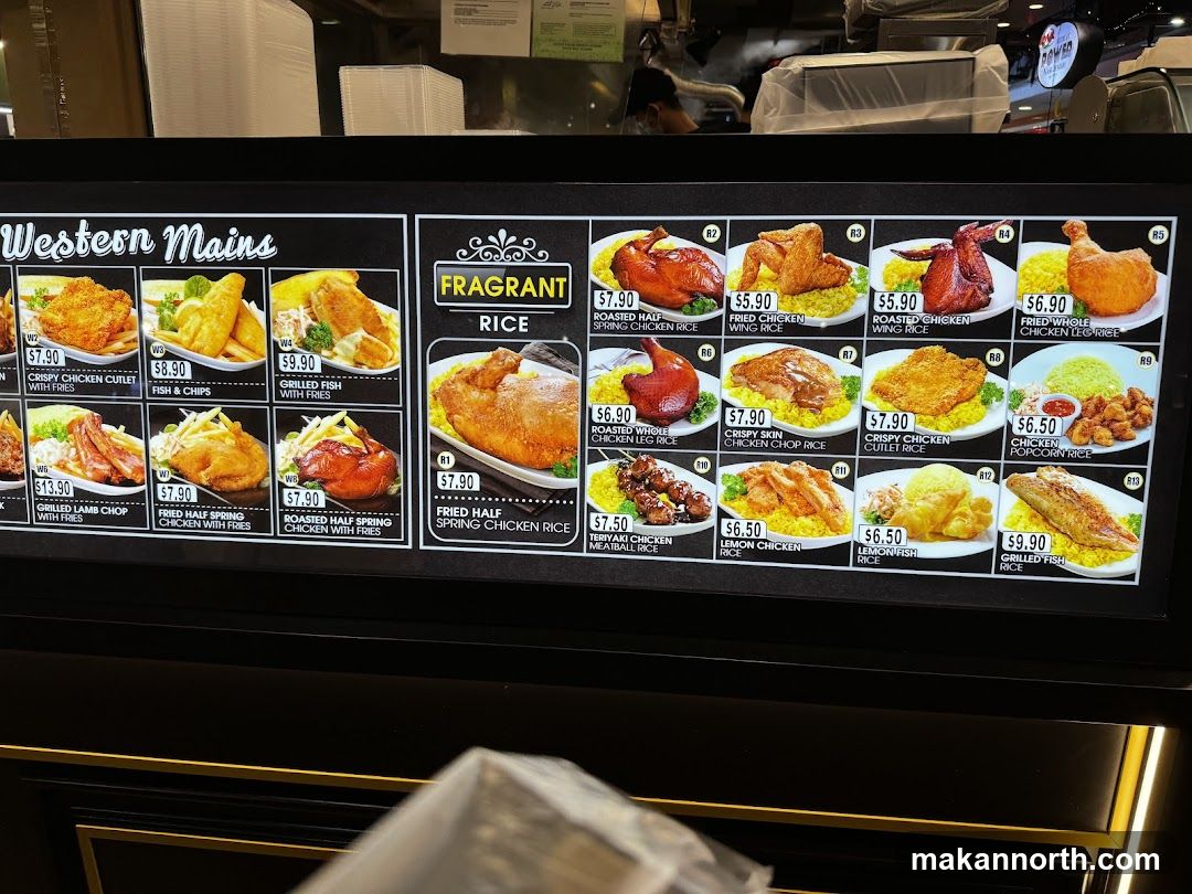 Western Mains and Fragrant Rice Menu