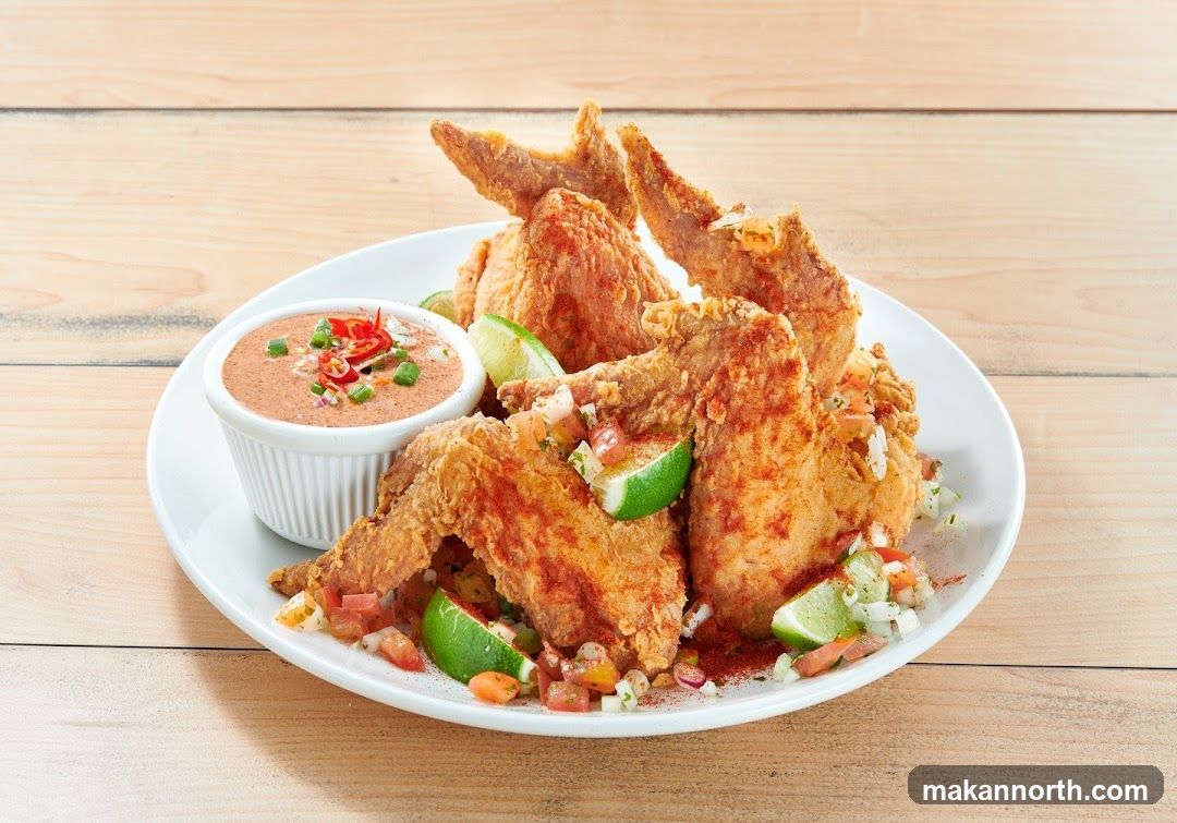 Fried Chicken Wings with Dip