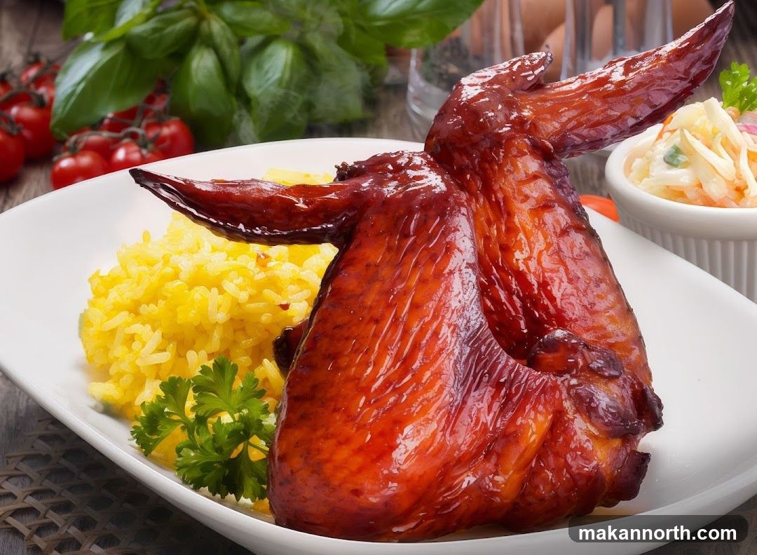 Roasted Chicken Wing with Rice