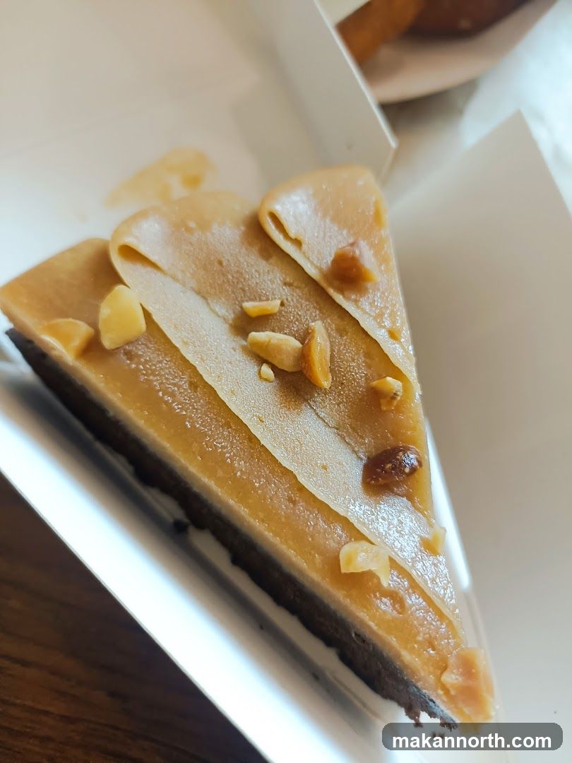 Slice of Caramel Nut Cake