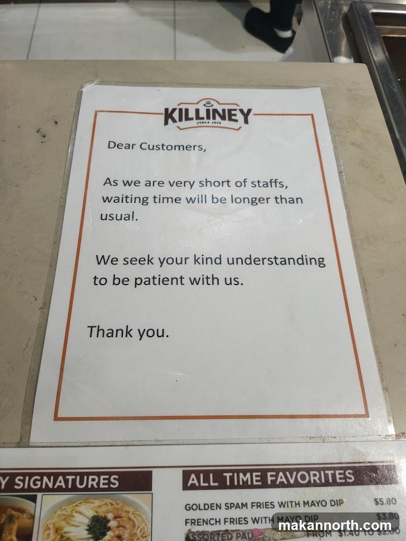 Notice about staff shortage