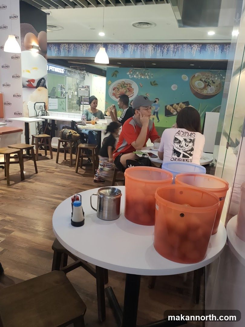Diners at a Food Stall