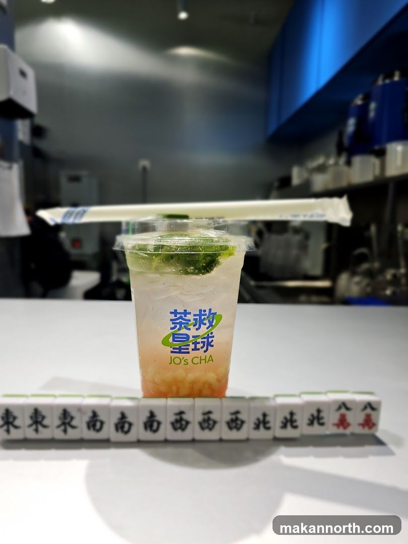 JO's Cha Drink with Mahjong Tiles