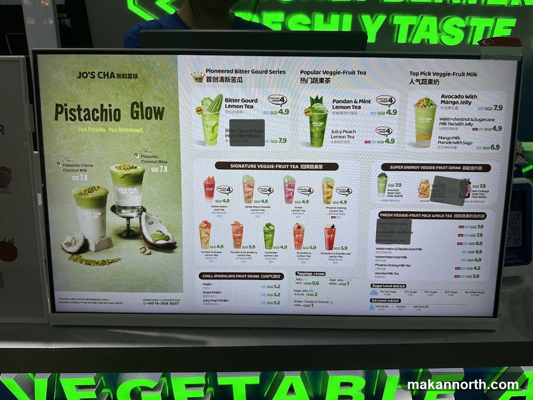 JO'S CHA Menu