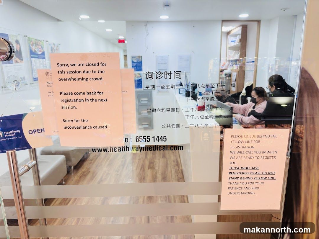 Clinic Entrance with Notices