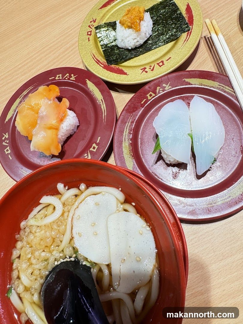 Sushi and Udon Noodles