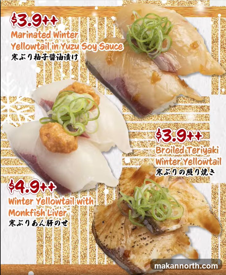 Winter Yellowtail Dishes