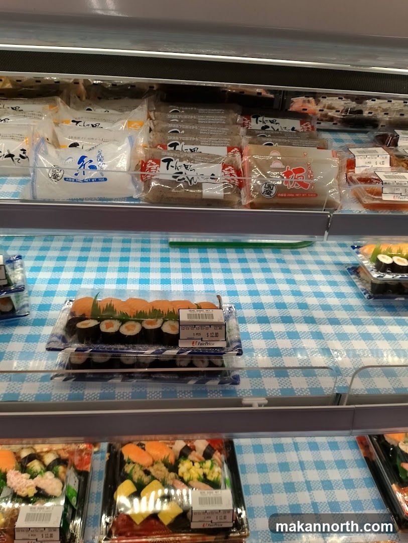 Sushi and Packaged Food Display