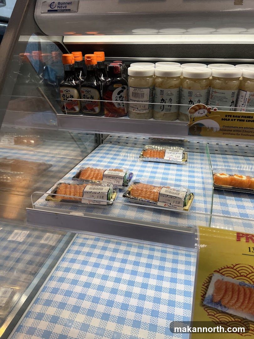 Refrigerated Display of Sushi and Condiments