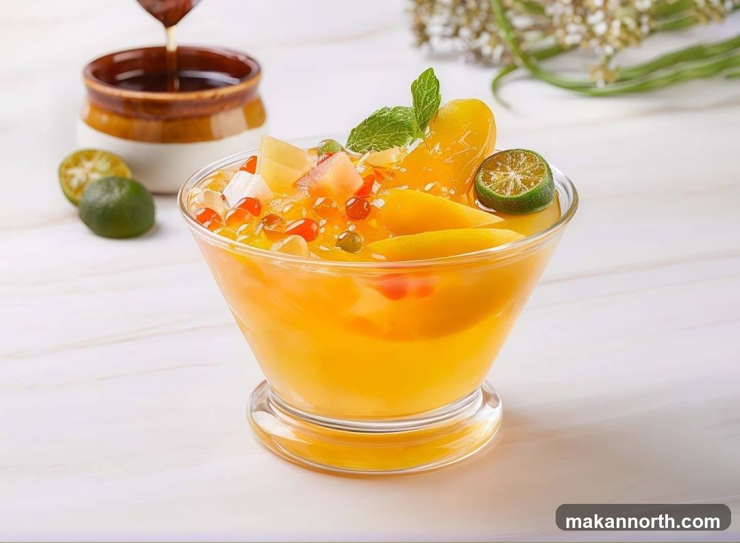 Mango Dessert with Fruit and Boba
