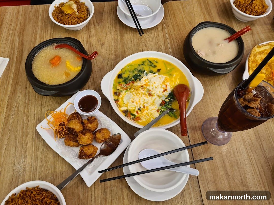 Table with various dishes