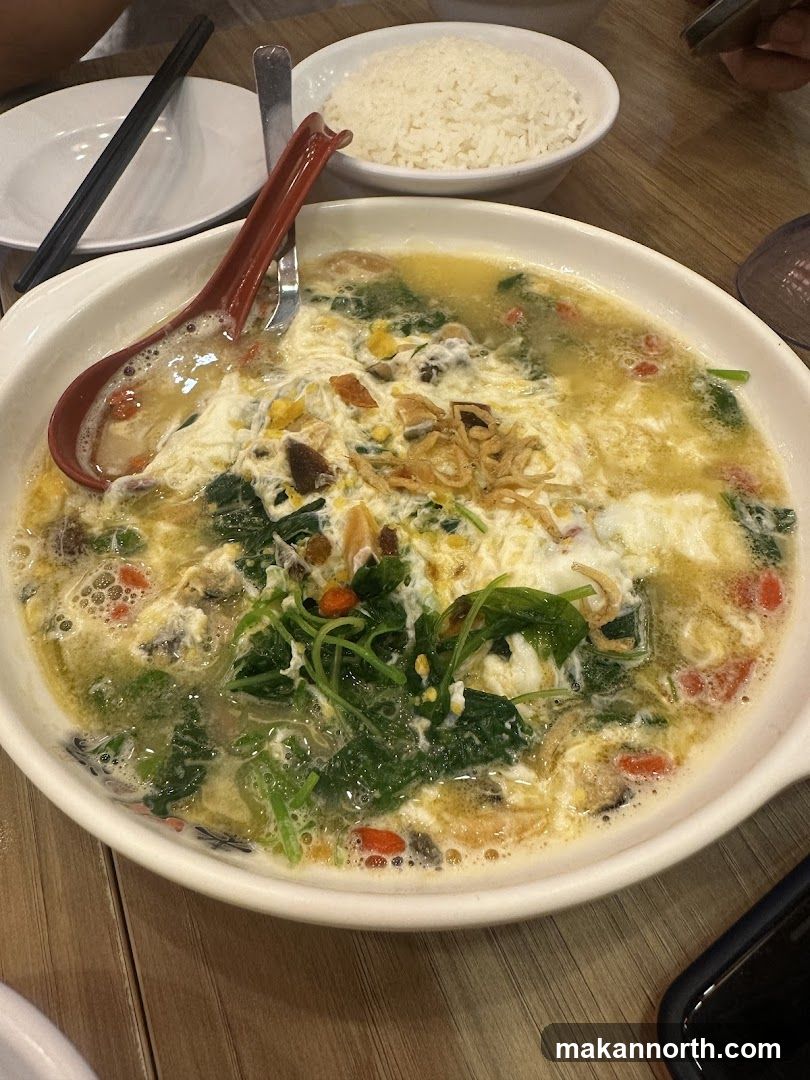Steamed Egg Soup with Vegetables