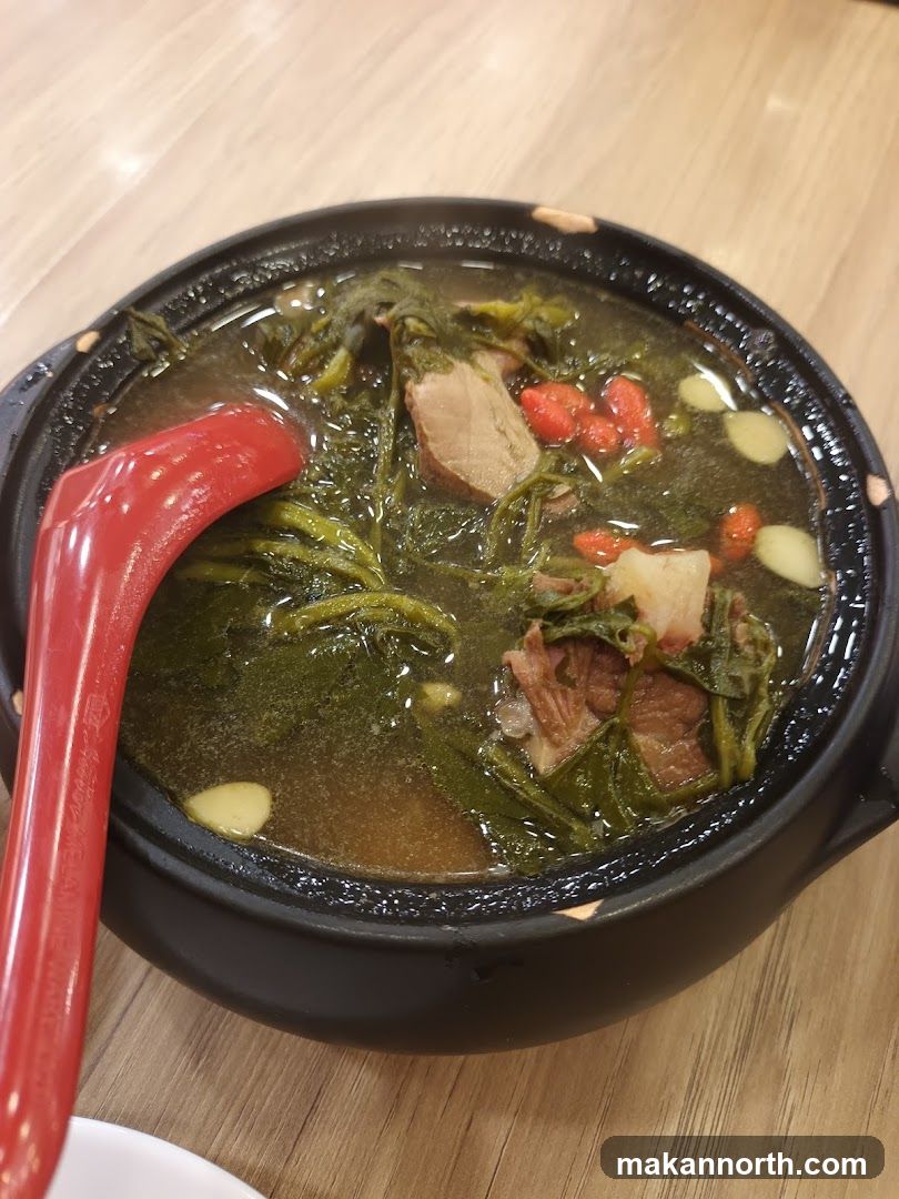 Herbal Soup with Meat and Greens