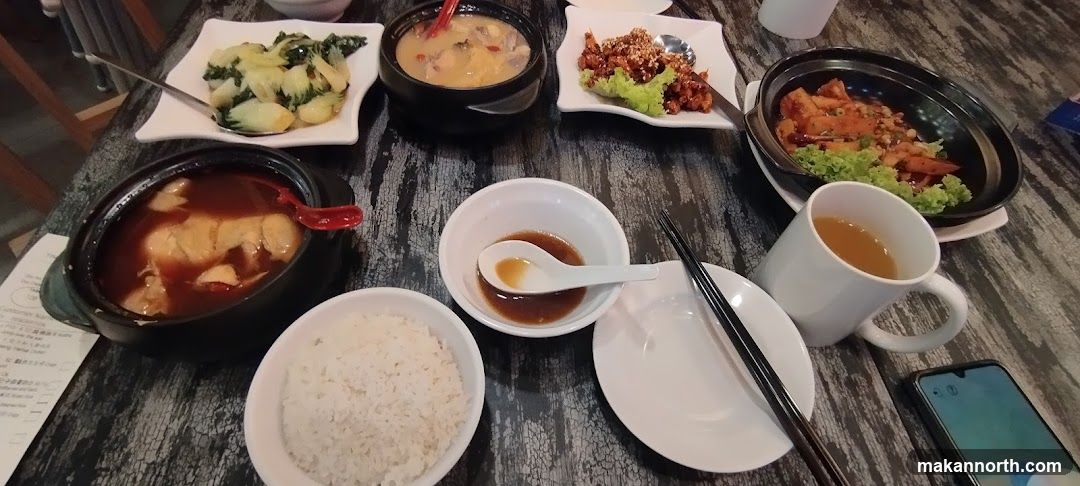 Table with various dishes