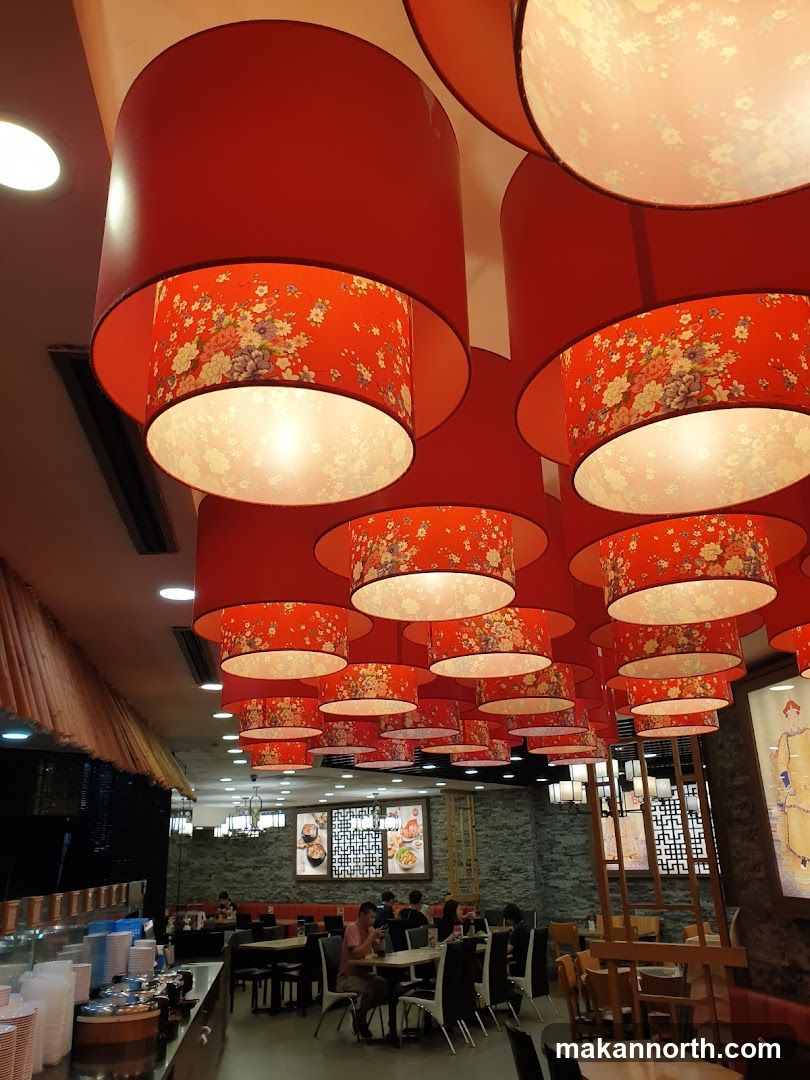 Restaurant Interior with Red Lanterns