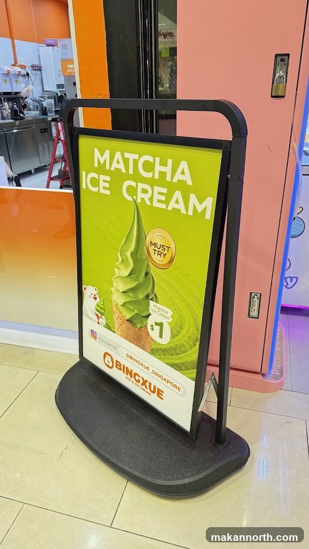 Matcha Ice Cream Sign