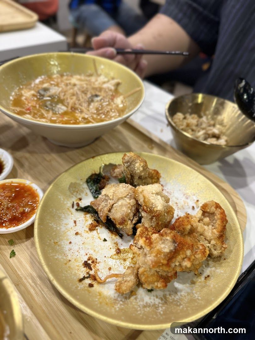 Fried Chicken and Noodles