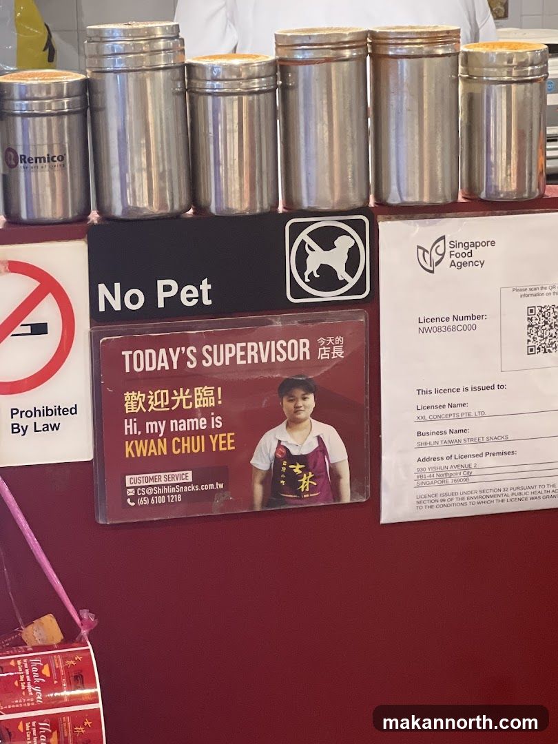 Snack shop signage