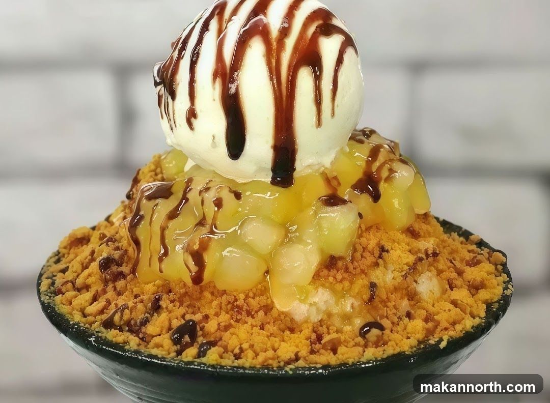 Dessert with Ice Cream and Fruit
