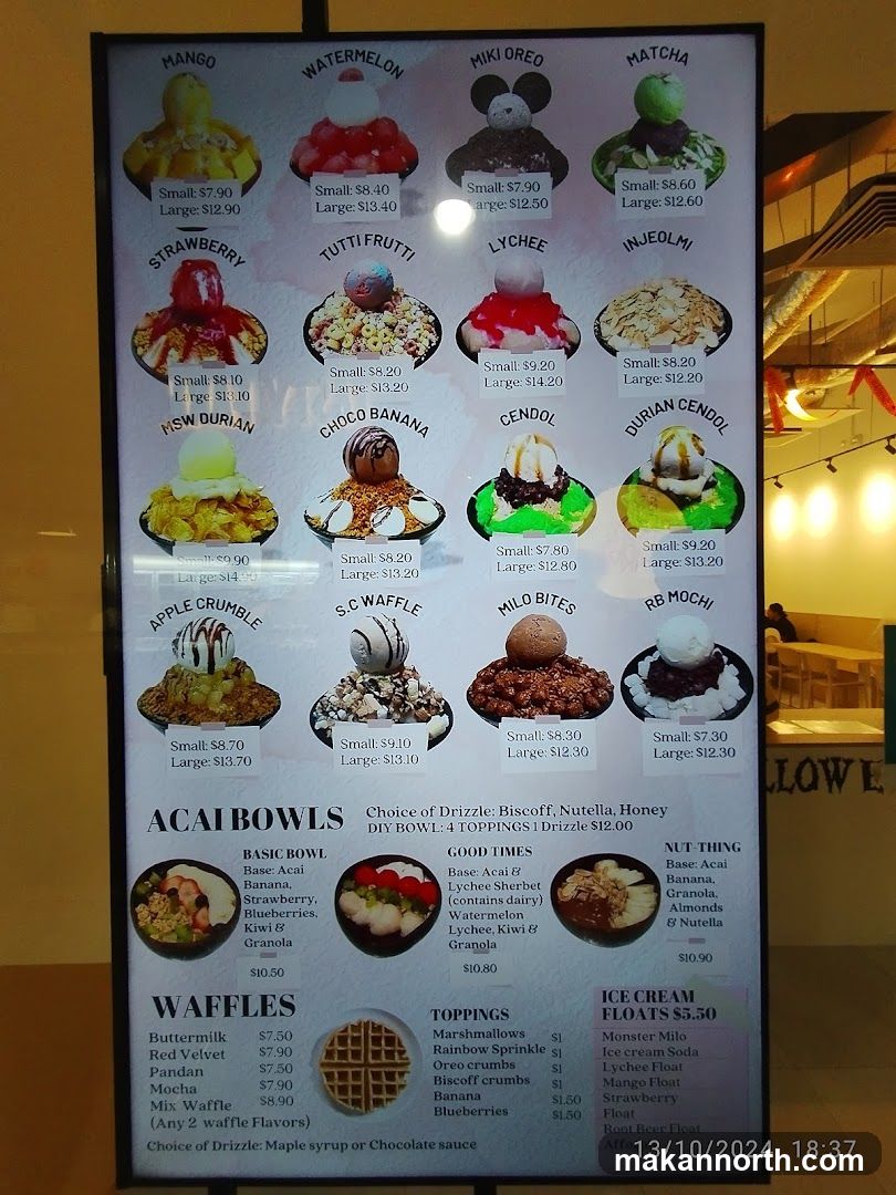 Dessert Menu