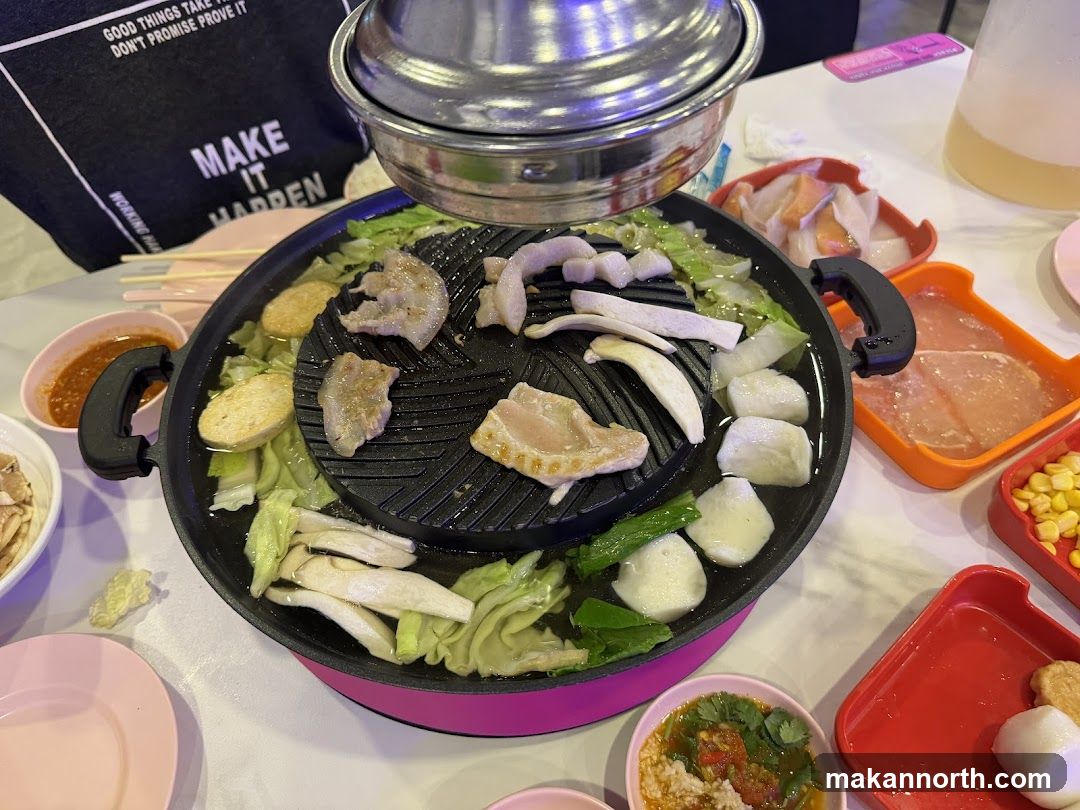 Grill with Food
