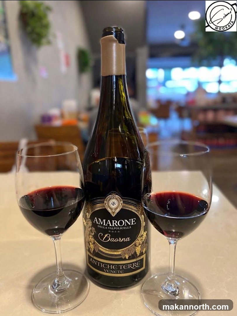 Amarone Wine Bottle with Glasses