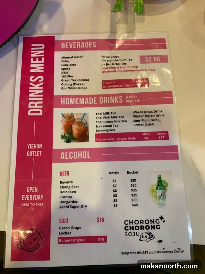 DRINKS MENU