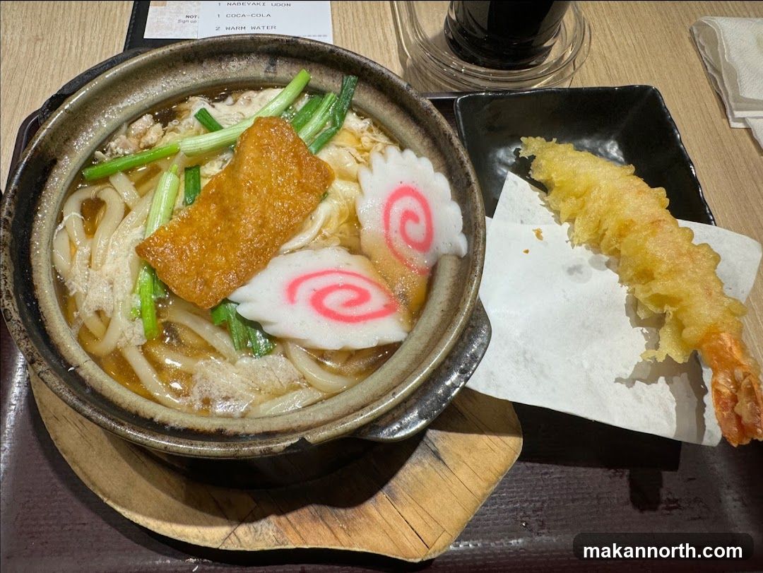Udon Noodle Soup with Tempura Shrimp
