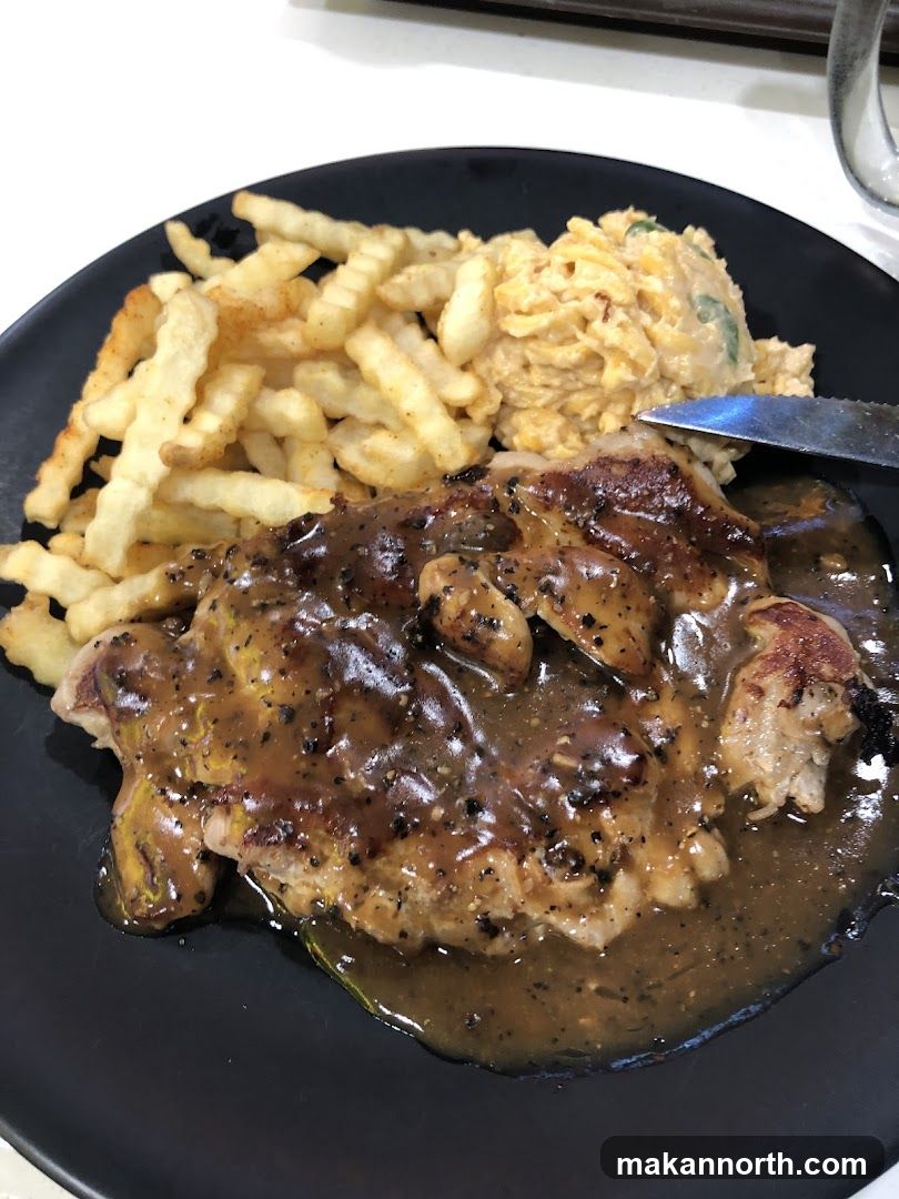 Steak with Fries and Coleslaw