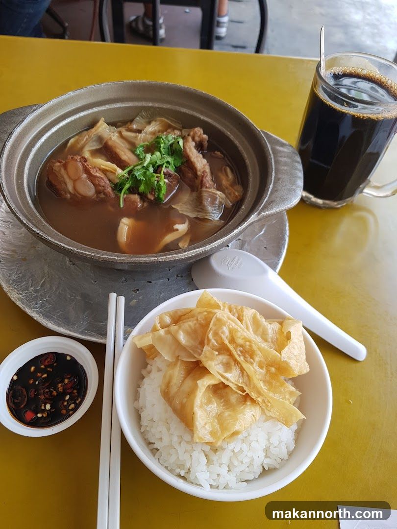 Bak Kut Teh with Rice and Coffee