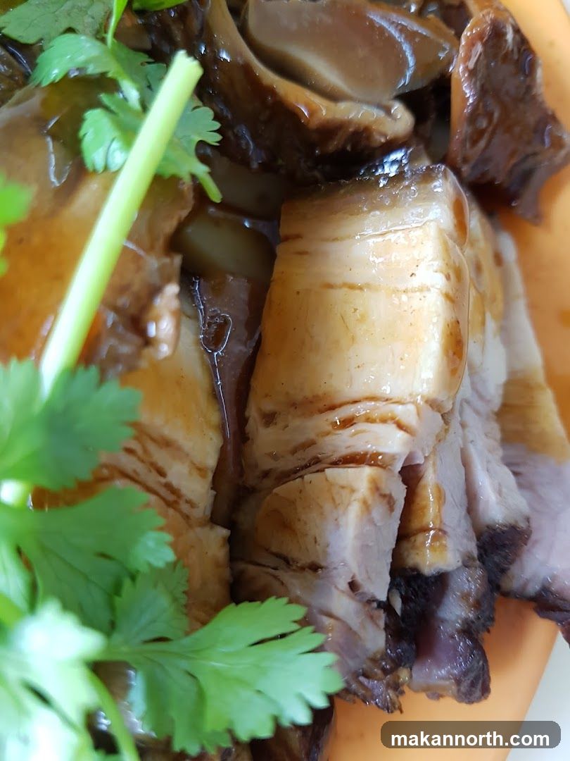 Braised Pork Belly with Mushrooms