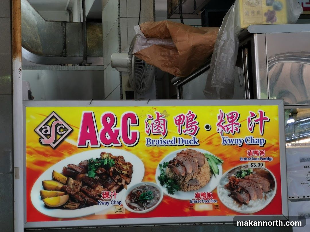 A&C Braised Duck and Kway Chap Menu