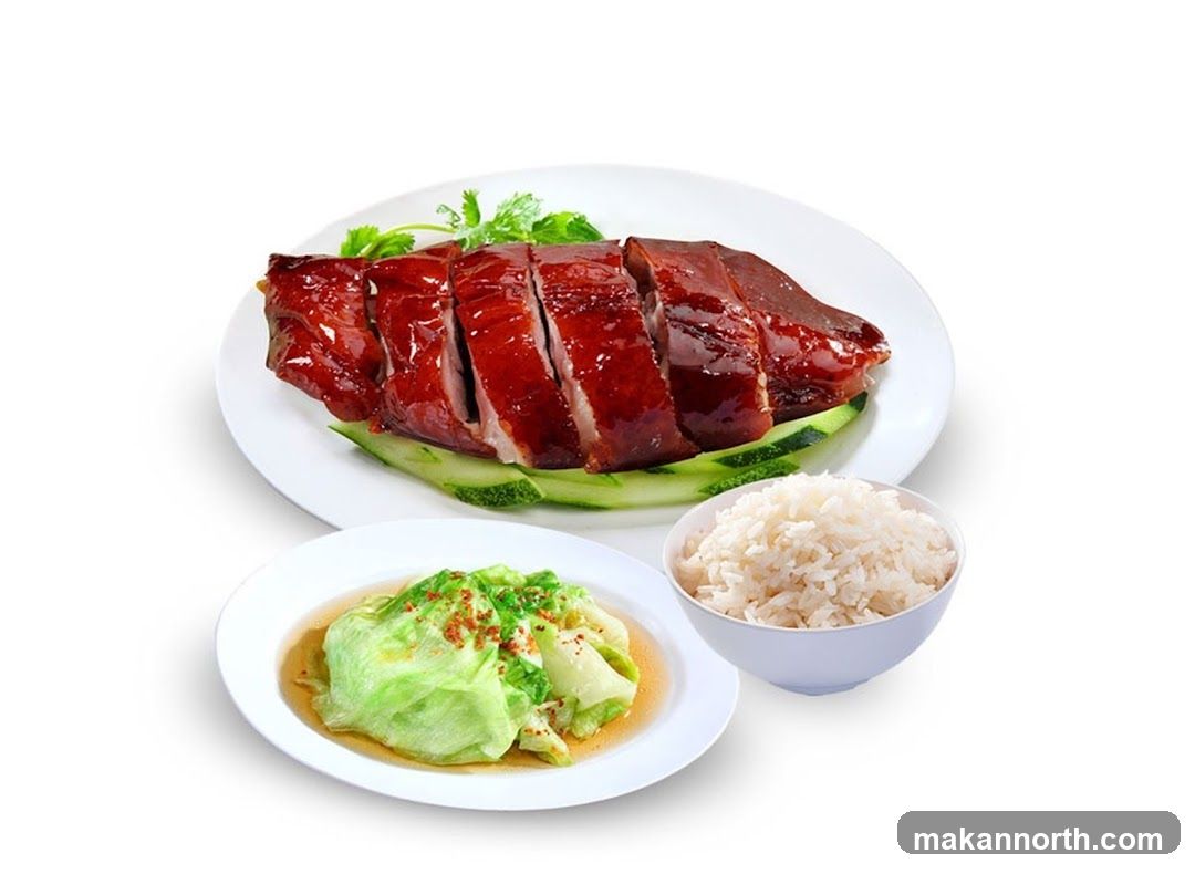 Roast Duck with Rice and Vegetables