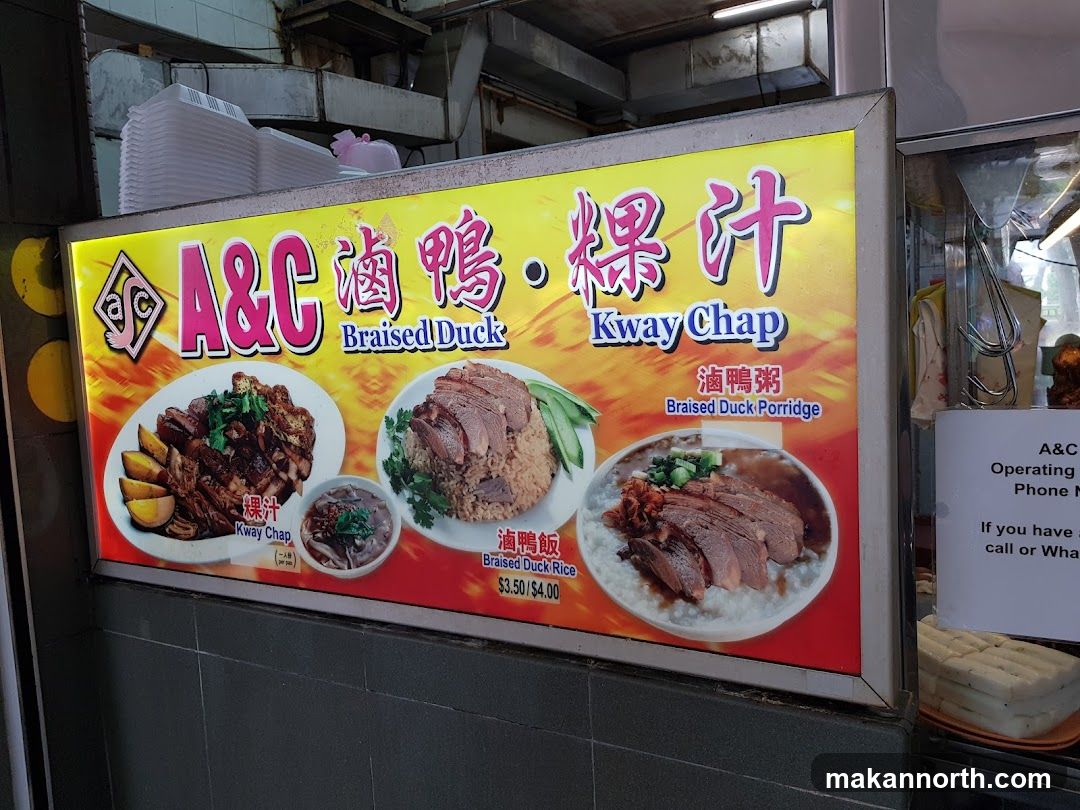 A&C Braised Duck and Kway Chap Menu
