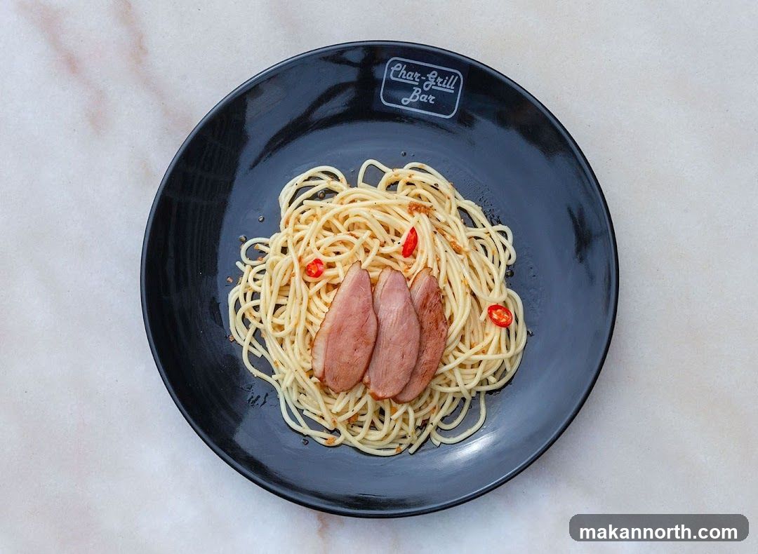 Spaghetti with Sliced Duck Breast