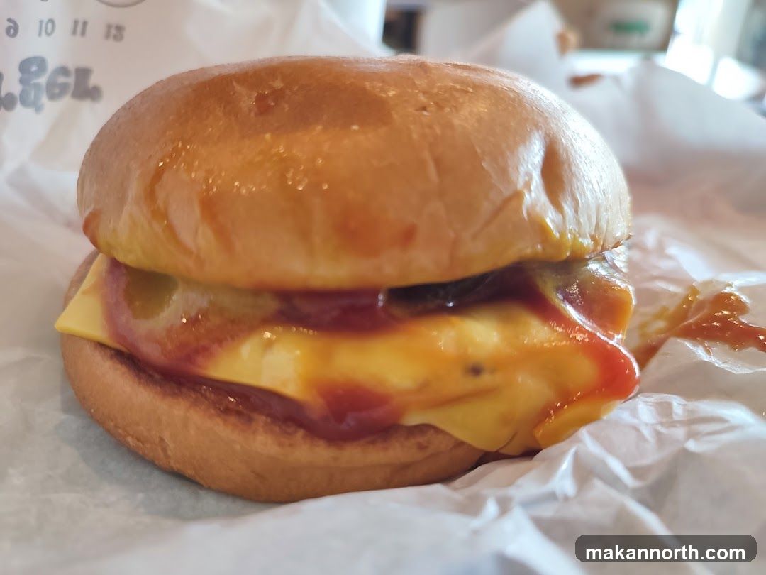 Cheeseburger with Ketchup and Mustard
