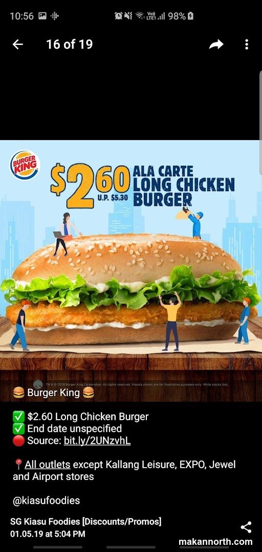 Burger King Long Chicken Burger Promotion