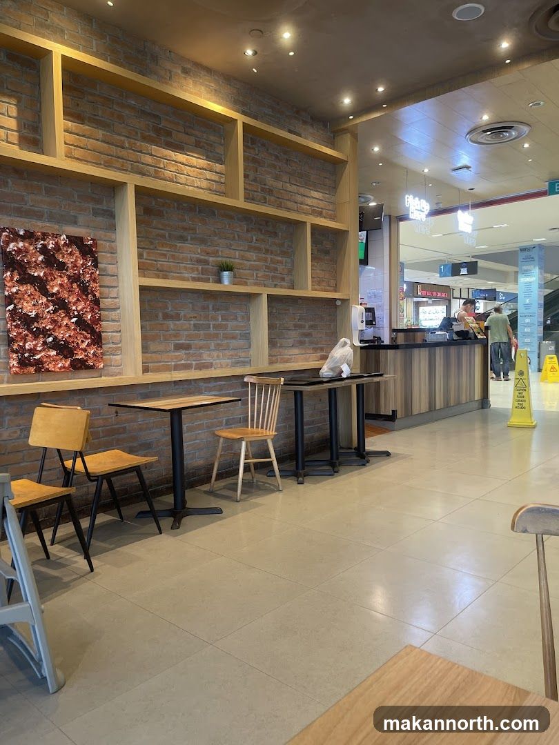 Restaurant Interior with Seating and Counter