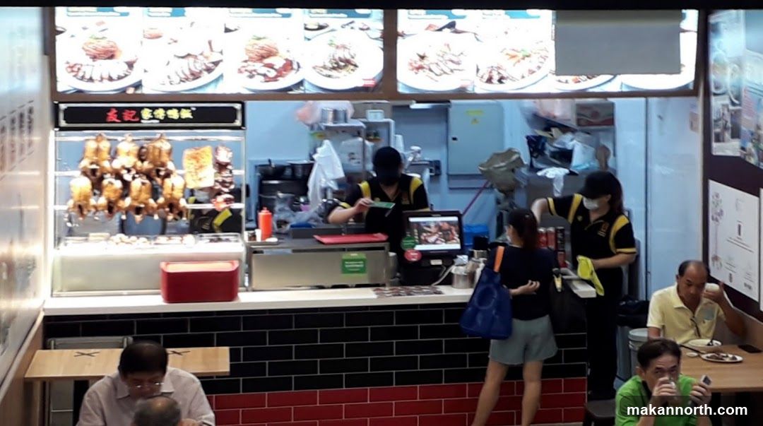 Restaurant Counter with Roasted Chickens