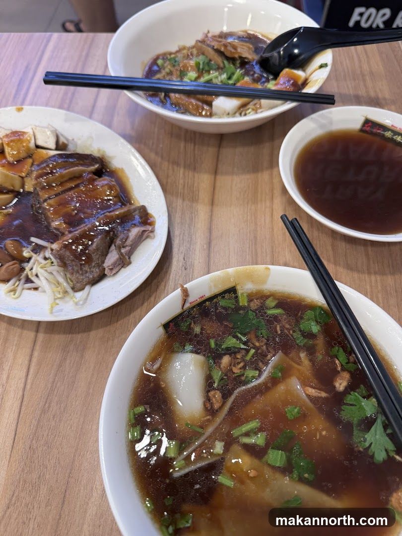 Duck dishes and soup