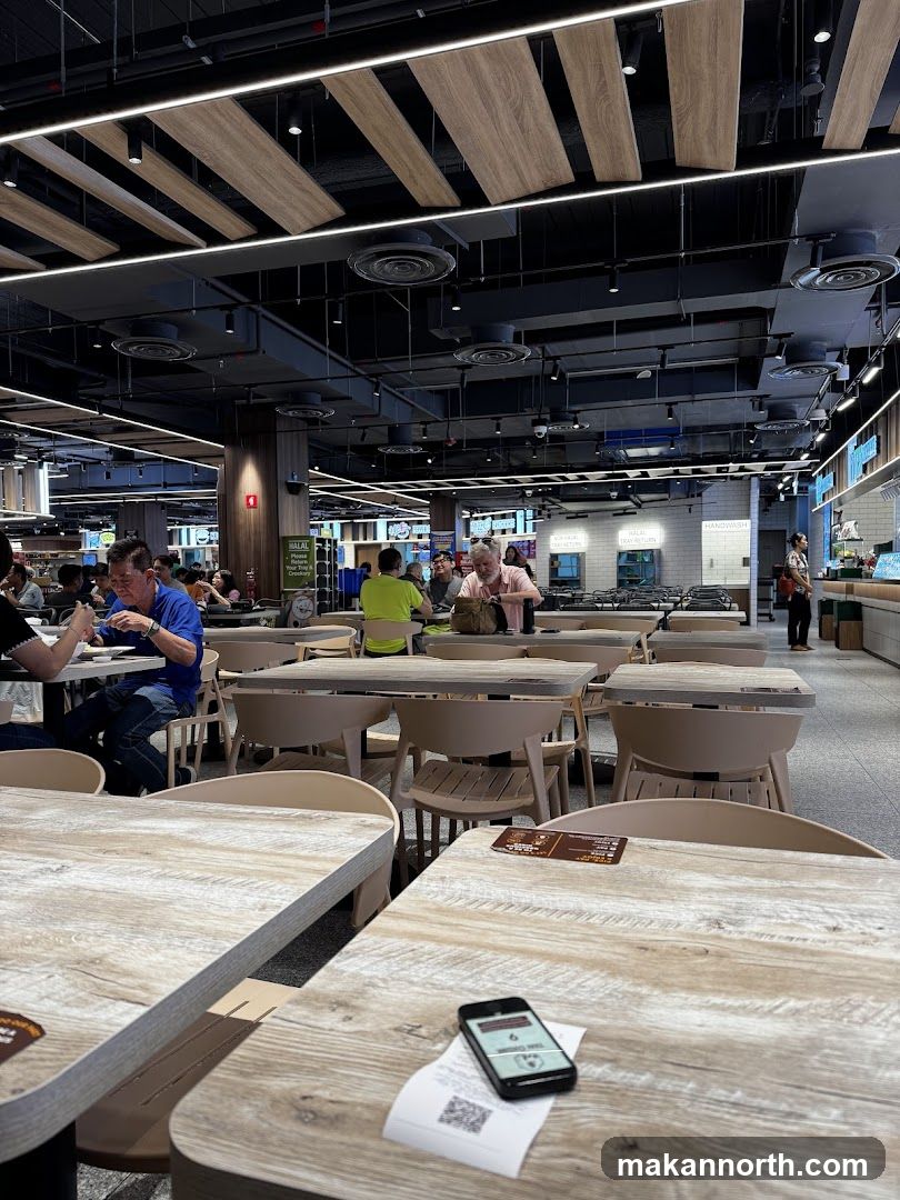 Food court seating area