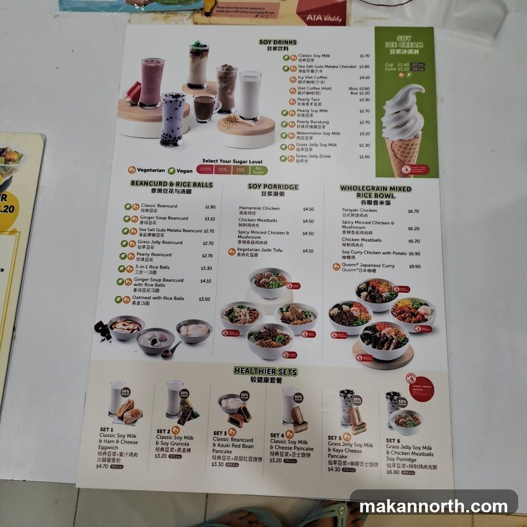 Soy Drinks, Soy Porridge, Wholegrain Mixed Rice Bowl, Healthier Sets