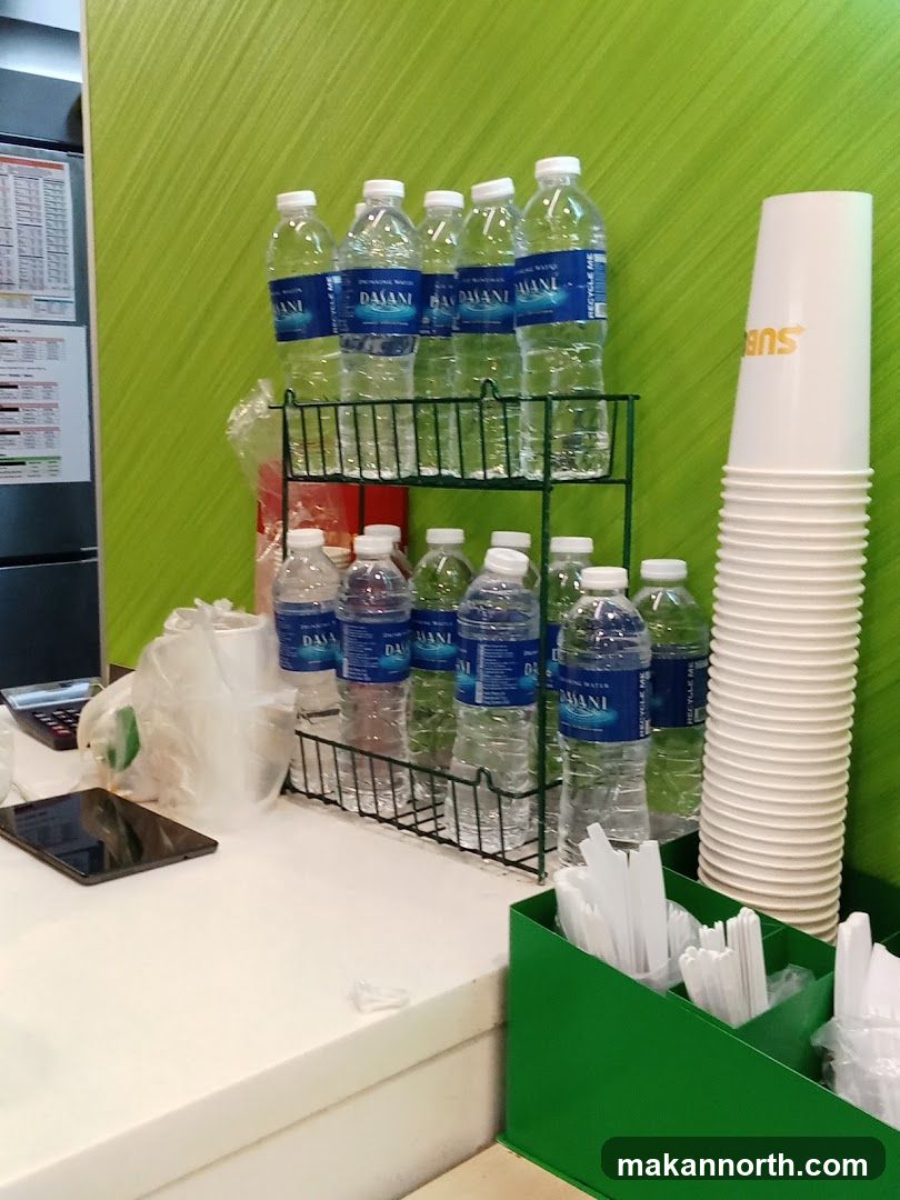 Bottled Water and Cups