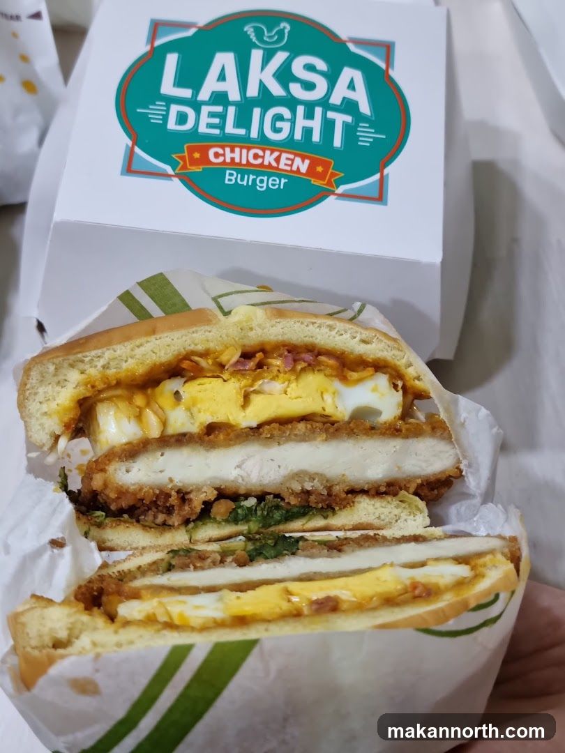 Laksa Delight Chicken Burger