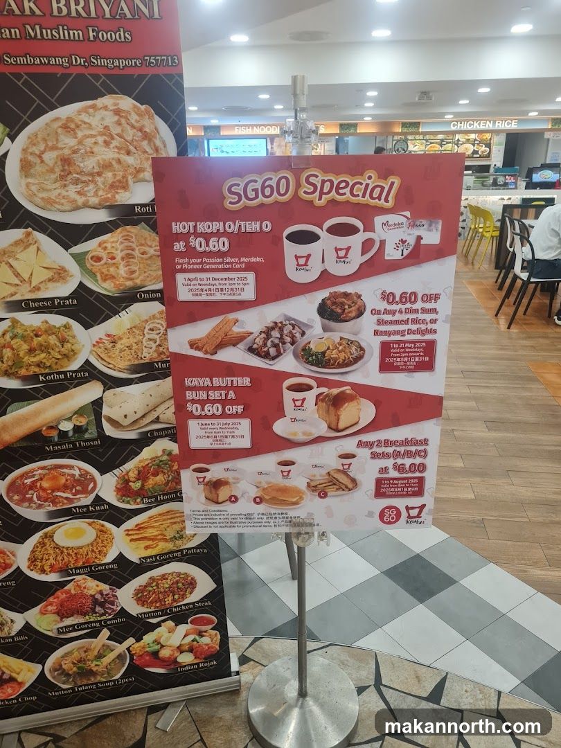 SG60 Special Menu