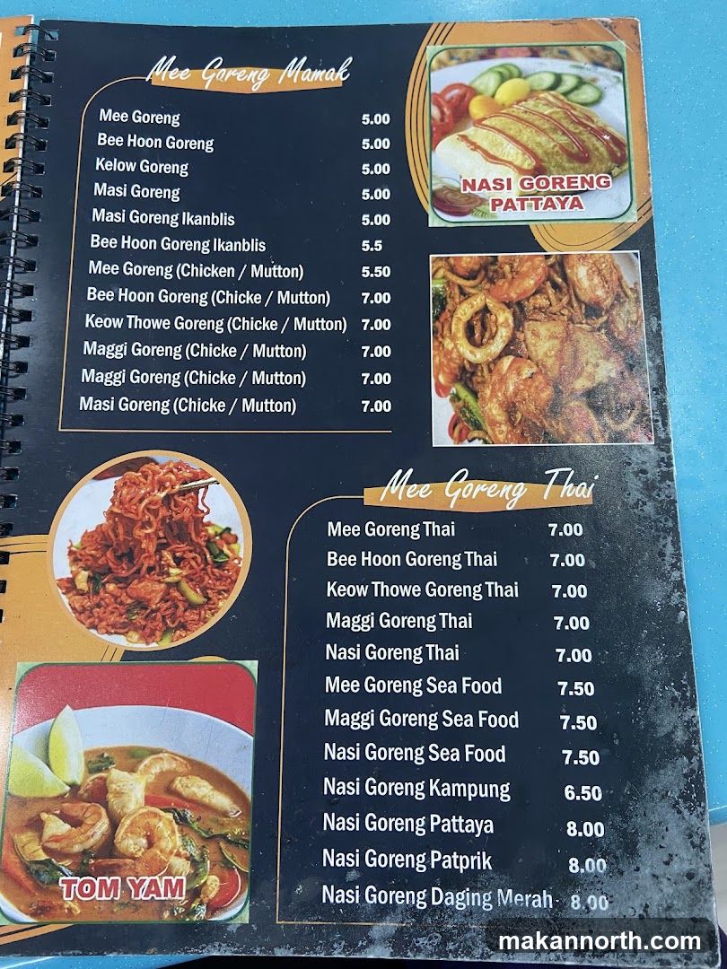 Mee Goreng Mamak & Mee Goreng Thai Menu