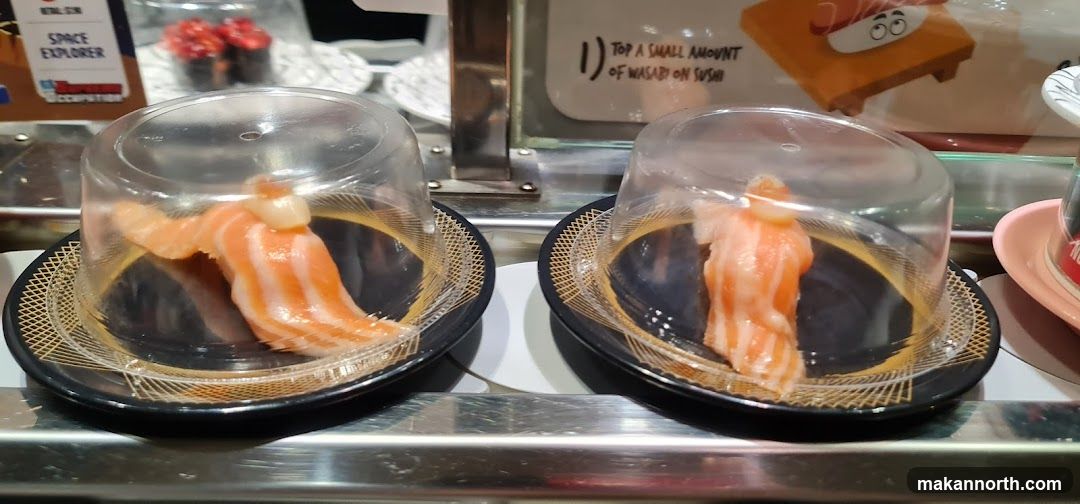 Salmon Nigiri on Conveyor Belt